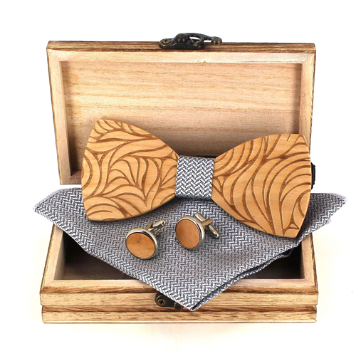 Conjunto de Laços de Madeira