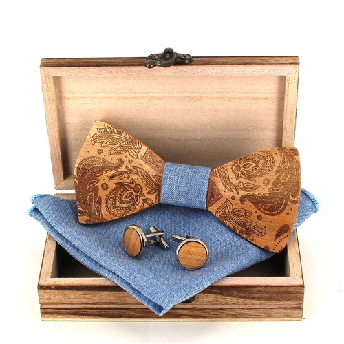 Conjunto de Laços de Madeira