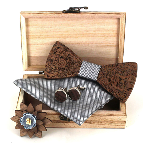 Conjunto de Laços de Madeira