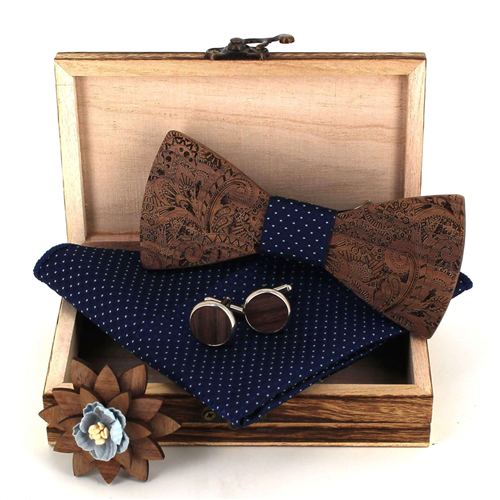 Conjunto de Laços de Madeira