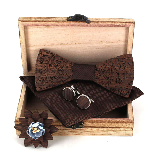 Conjunto de Laços de Madeira