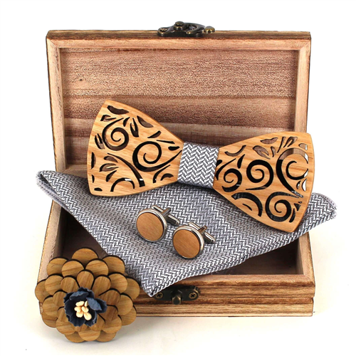 Conjunto de Laços de Madeira