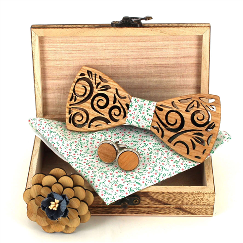 Conjunto de Laços de Madeira