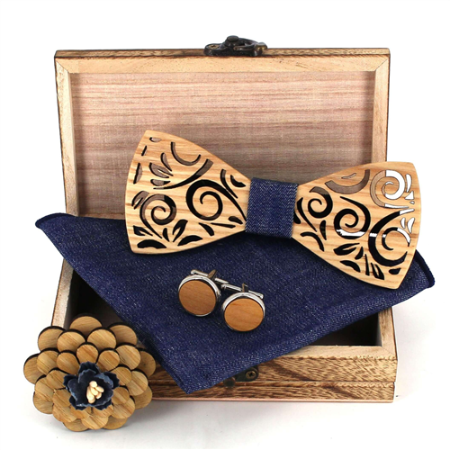 Conjunto de Laços de Madeira