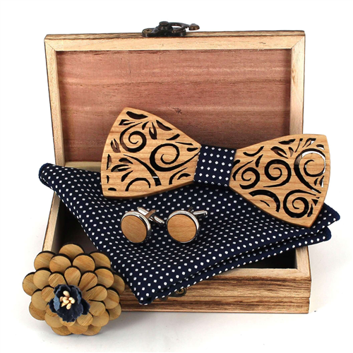 Conjunto de Laços de Madeira