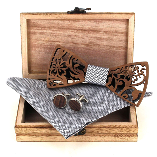 Conjunto de Laços de Madeira