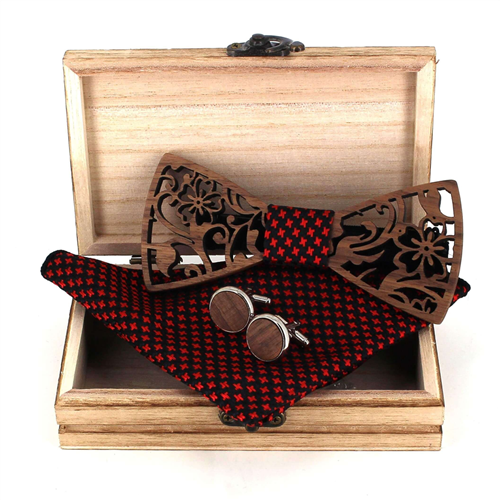 Conjunto de Laços de Madeira