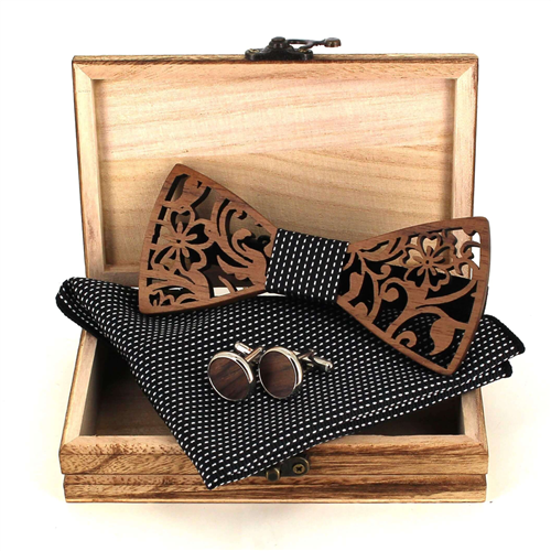 Conjunto de Laços de Madeira