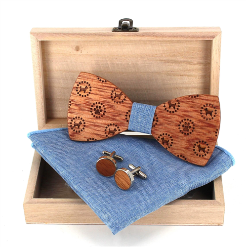 Conjunto de Laços de Madeira