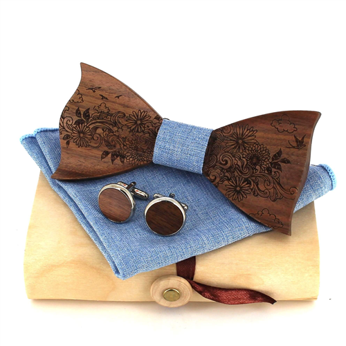 Conjunto de Laços de Madeira
