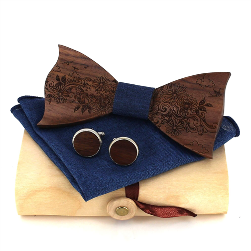 Conjunto de Laços de Madeira
