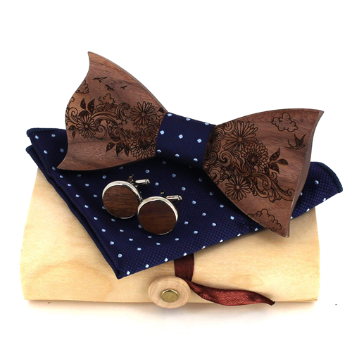 Conjunto de Laços de Madeira