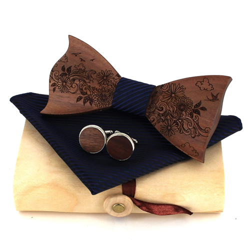 Conjunto de Laços de Madeira