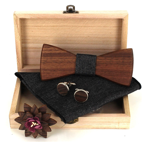Conjunto de Laços de Madeira