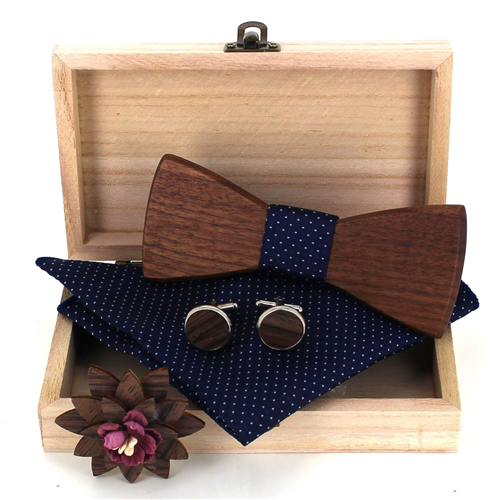 Conjunto de Laços de Madeira