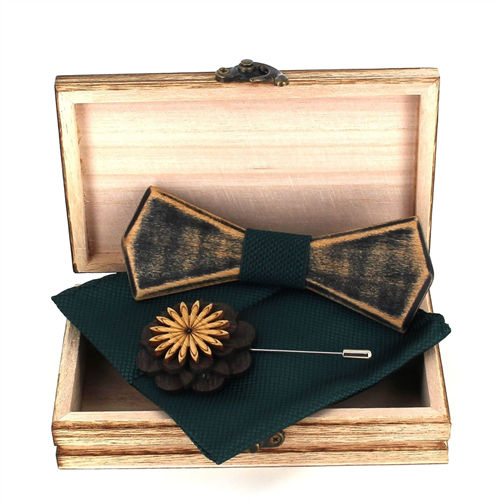 Conjunto de Laços de Madeira