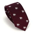 Gravata Estreita Bulldog Borgonha