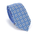 Gravata Estreita Estampada Azul Floral