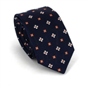 Gravata Estreita Estampada Azul Marinho Floral
