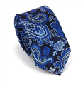 Gravata Estreita Paisley Azul