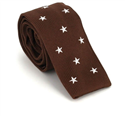 Gravata Ponto Estrelas Castanho