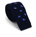 Gravata Ponto Paisley Azul Escuro