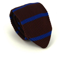 Gravata Ponto Riscas Castanho e Azul