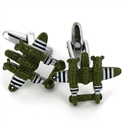 Botões de Punho Aviões de Guerra