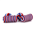Botões de punho Barril Branco, Azul e Vermelho