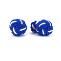 Botões de punho Bola Grande Azul Marinho e Branco
