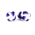Botões de punho Bola Grande Branco, Roxo e Lilás