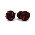 Botões de punho Bola Grande Preto e Vermelho