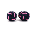 Botões de Punho Bola Grande Preto e Rosa
