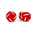 Botões de punho Bola Grande Vermelho e Branco