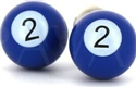 Botões de punho Bolas de Bilhar Azul 2