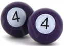 Botões de Punho Bolas de Bilhar Roxo 4