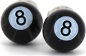 Botões de punho Bolas de Bilhar Preto 8