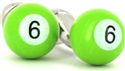 Botões de punho Bolas de Bilhar Verde 6