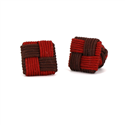 Botões de Punho Quadrados em Chocolate e Mogno