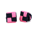 Botões de Punho Quadrados Preto e Rosa