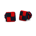 Botões de Punho Quadrados Vermelho e Preto Carvão
