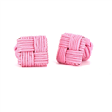 Botões de Punho Quadrados Rosa Claro