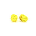Botões de Punho Dupla Bola Amarelo