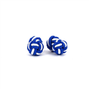 Botões de punho Dupla Bola Azul Marinho e Branco