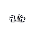 Botões de punho Dupla Bola Branco e Preto