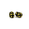 Botões de punho Dupla Bola Castanho e Amarelo