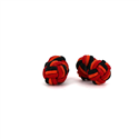 Botões de Punho Dupla Bola Preto, Laranja e Vermelho