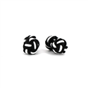 Botões de Punho Dupla Bola Preto e Branco