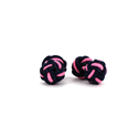 Botões de Punho Dupla Bola Preto e Rosa