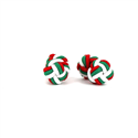 Botões de Punho Dupla Bola Vermelho, Verde e Branco